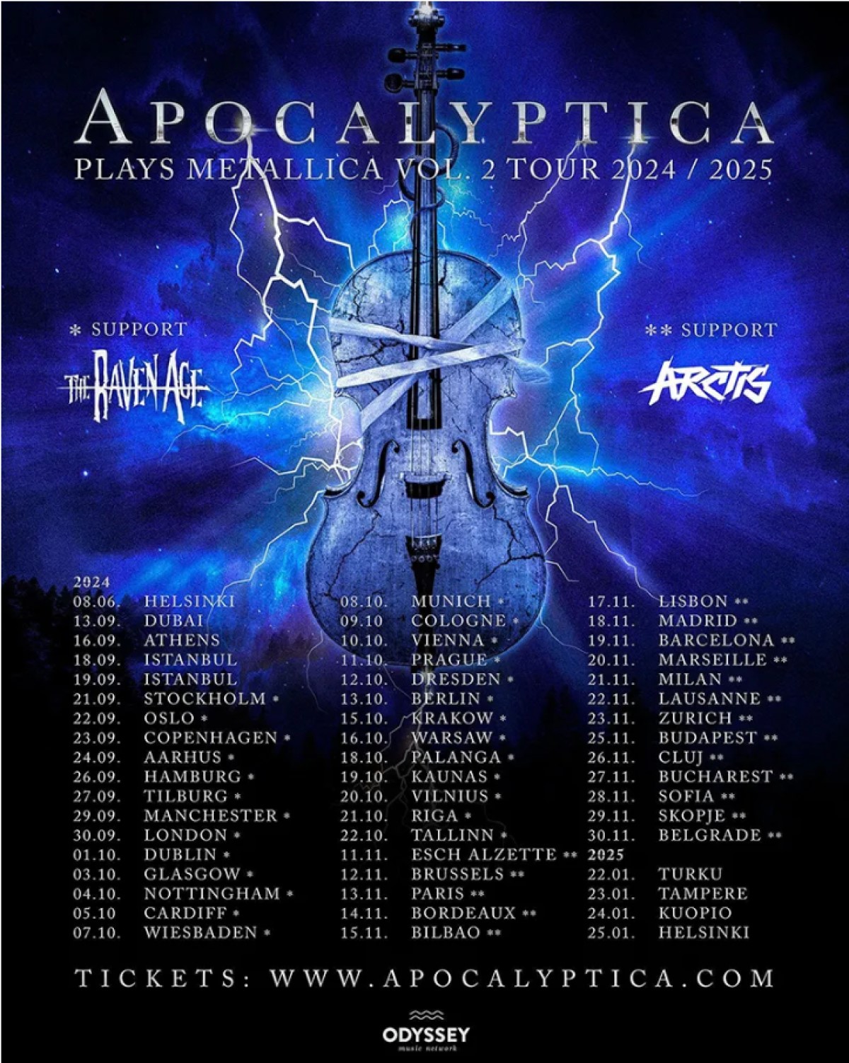 Apocalyptica - Plays Metallica Tour