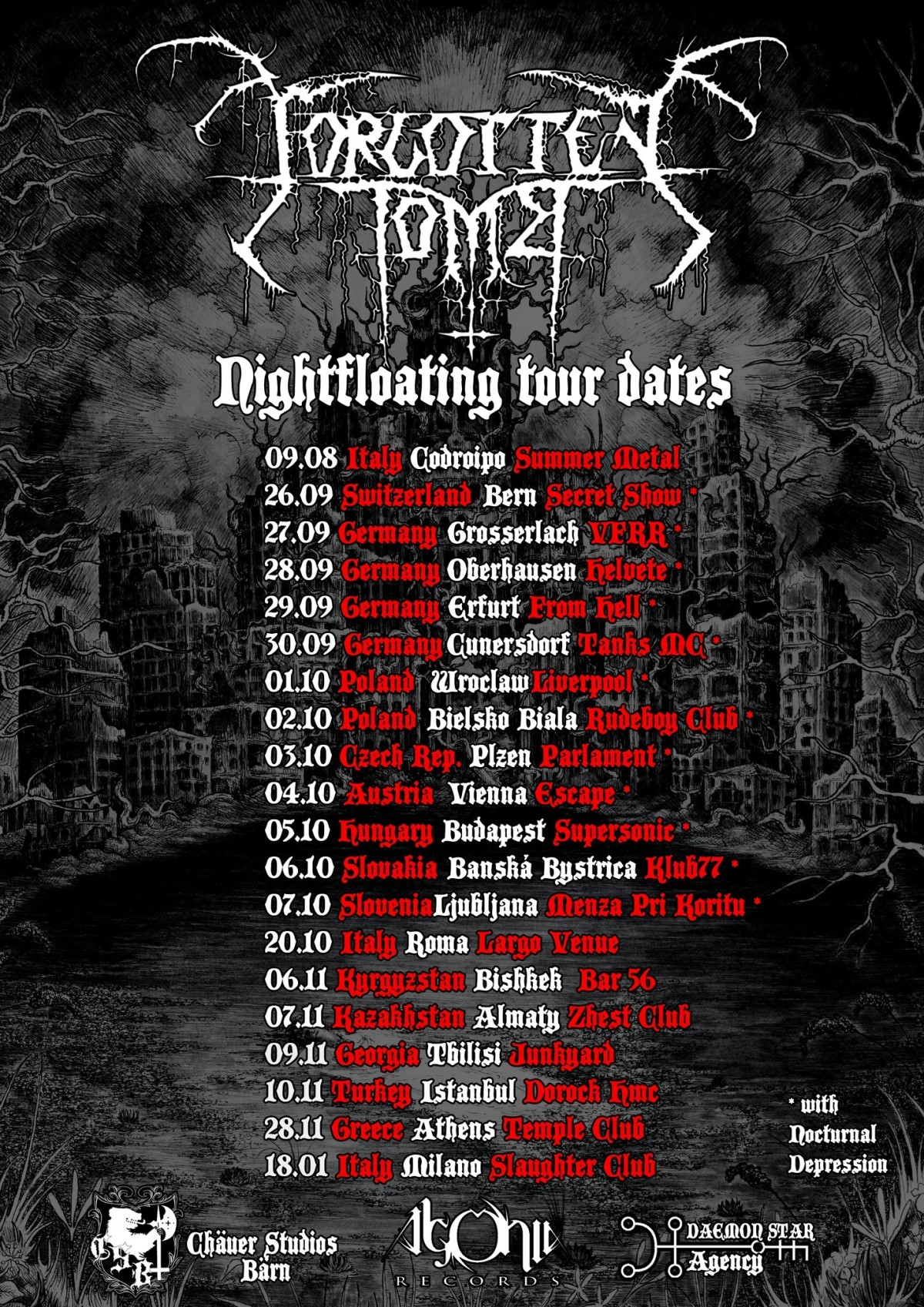 Forgotten Tomb - European Tour 2024