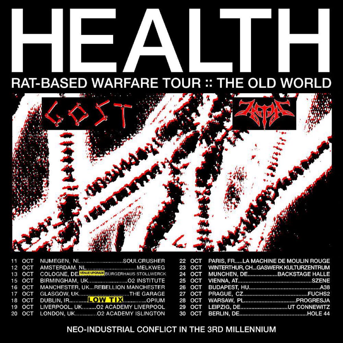 Gost - On European Tour With Health And Zetra