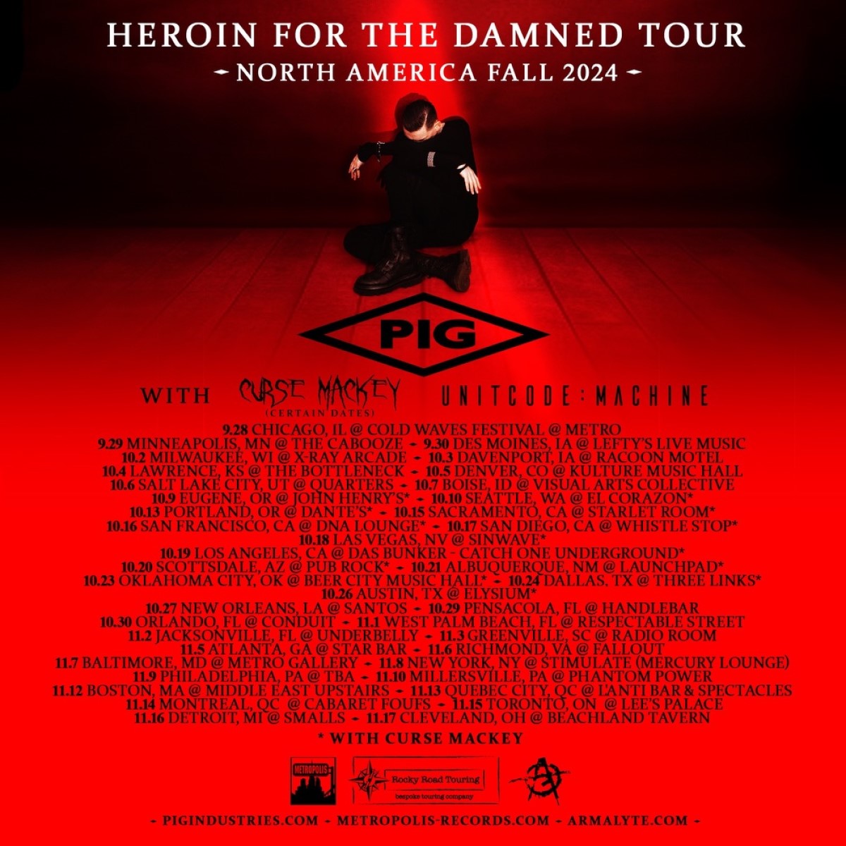 PIG - Heroin For The Damned US Tour