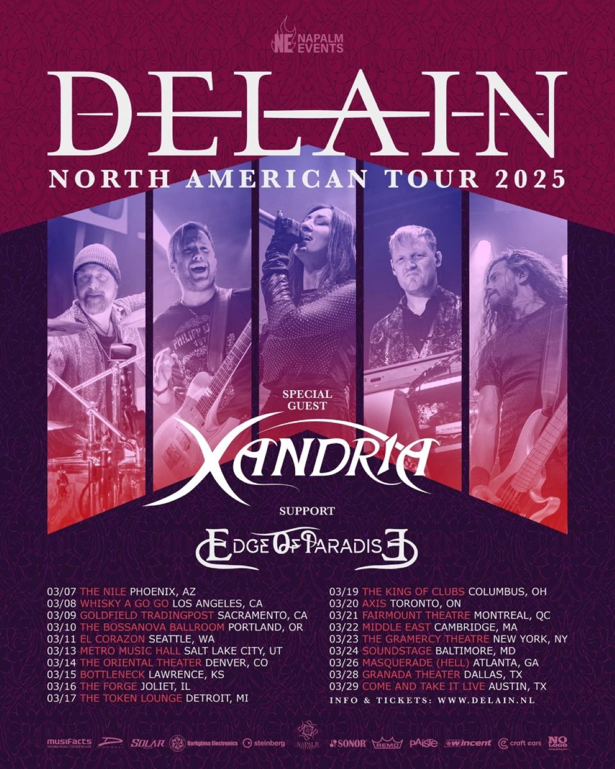 Delain - North American Tour 2025