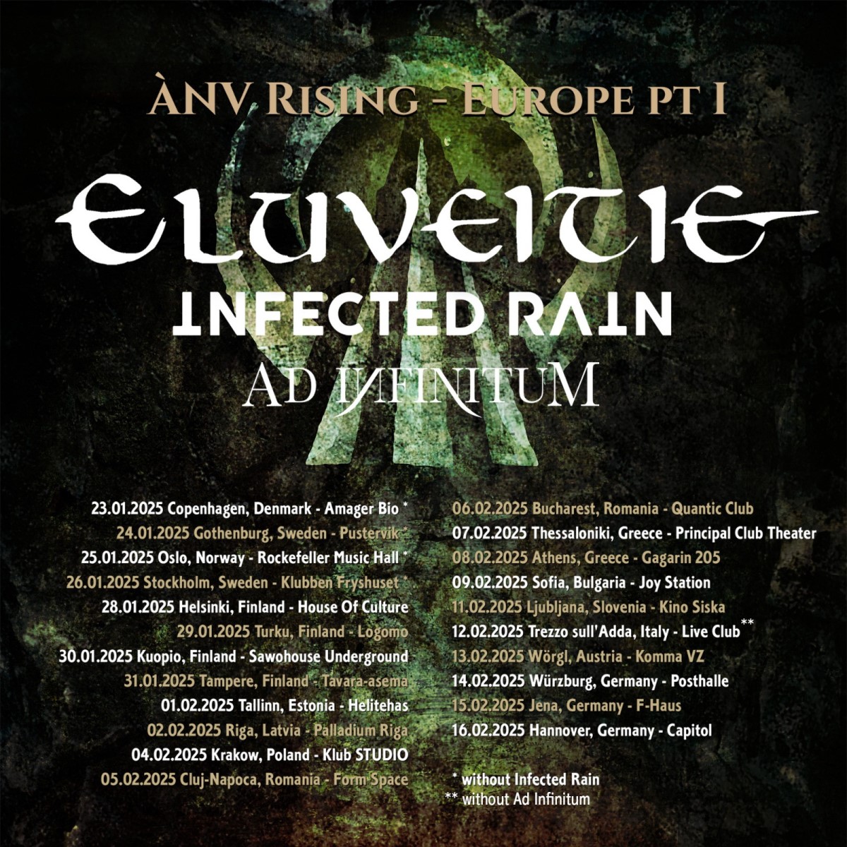 Eluveitie + Infected Rain + Ad Infinitum