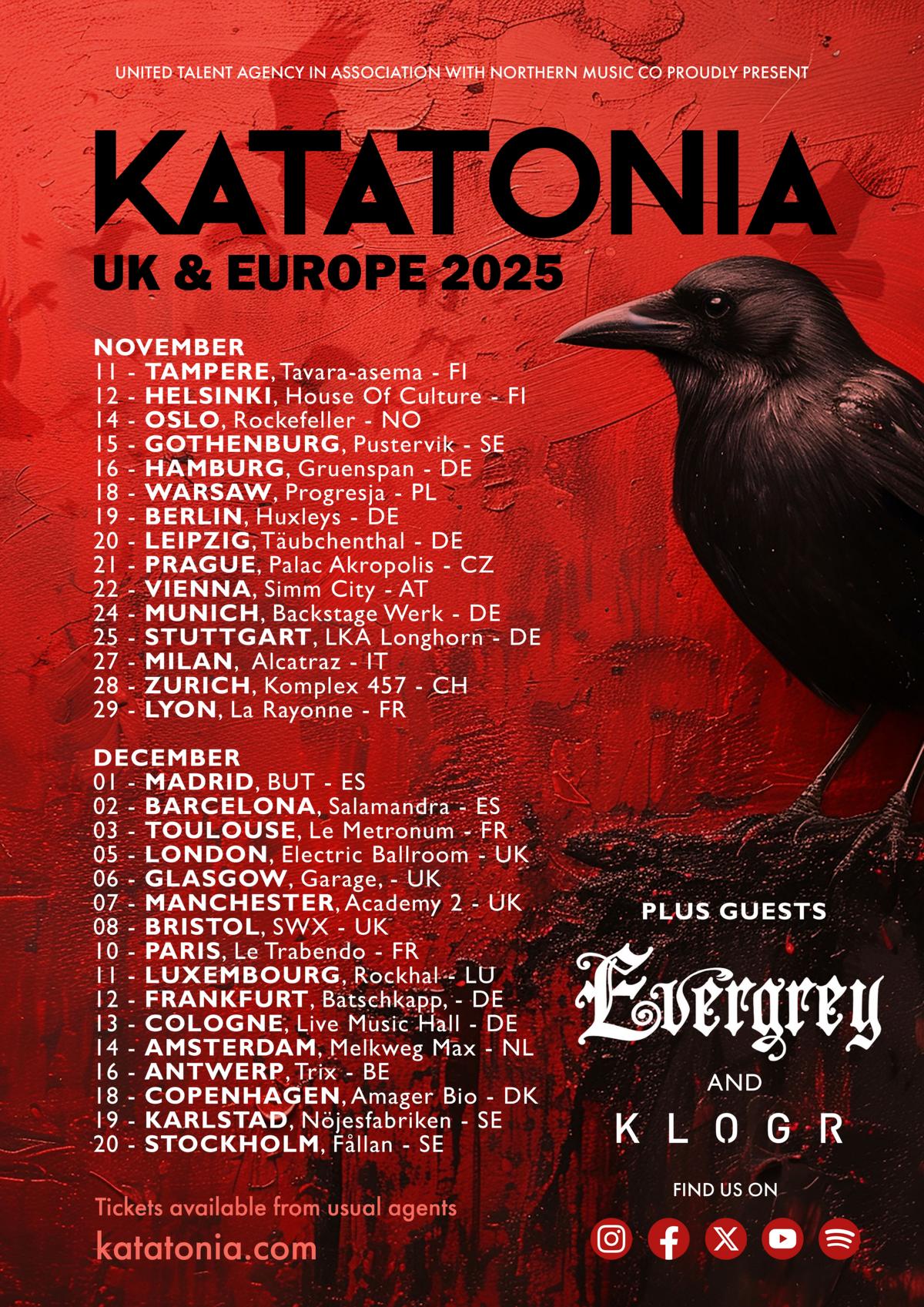 Katatonia - UK & EU Tour 2025