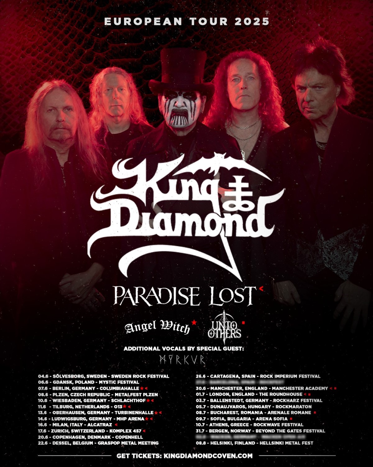 KIng Daimond + Paradise Lost - European Tour 2025