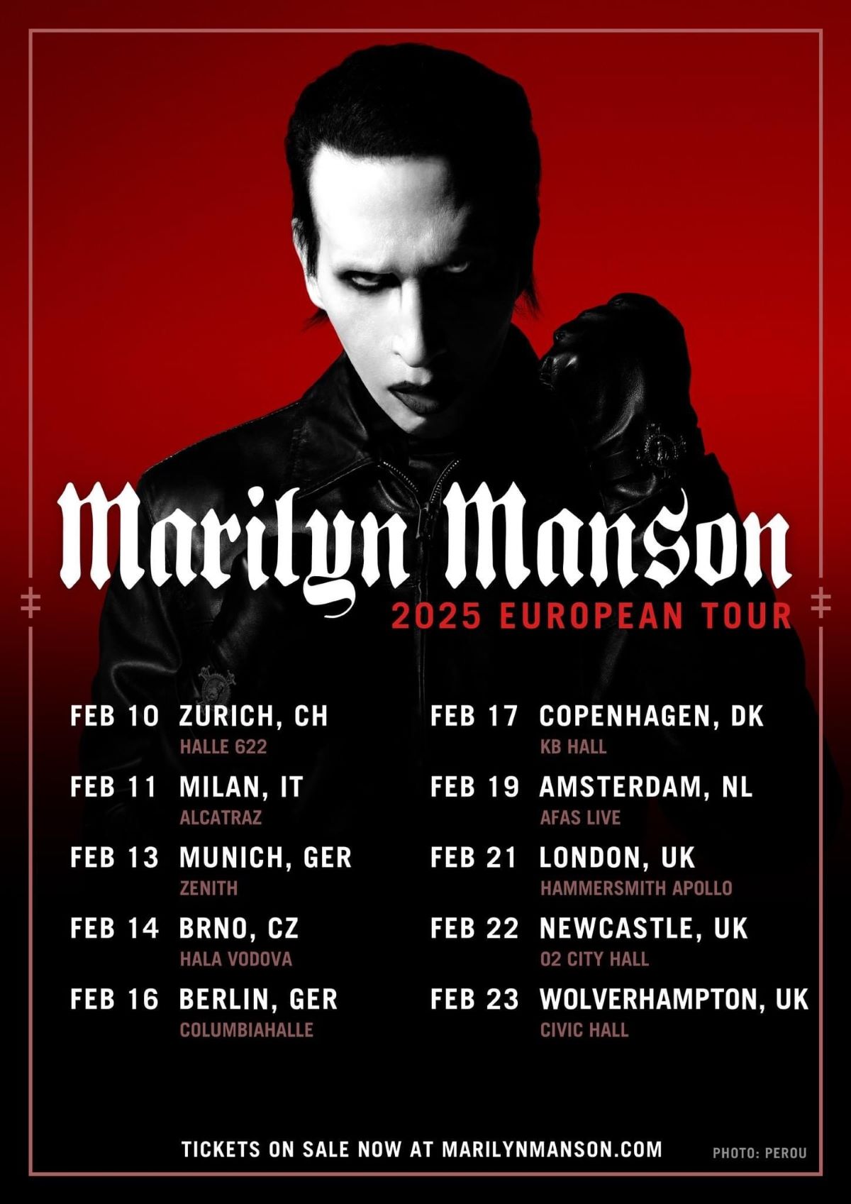 Marilyn Manson - 2025 European Tour