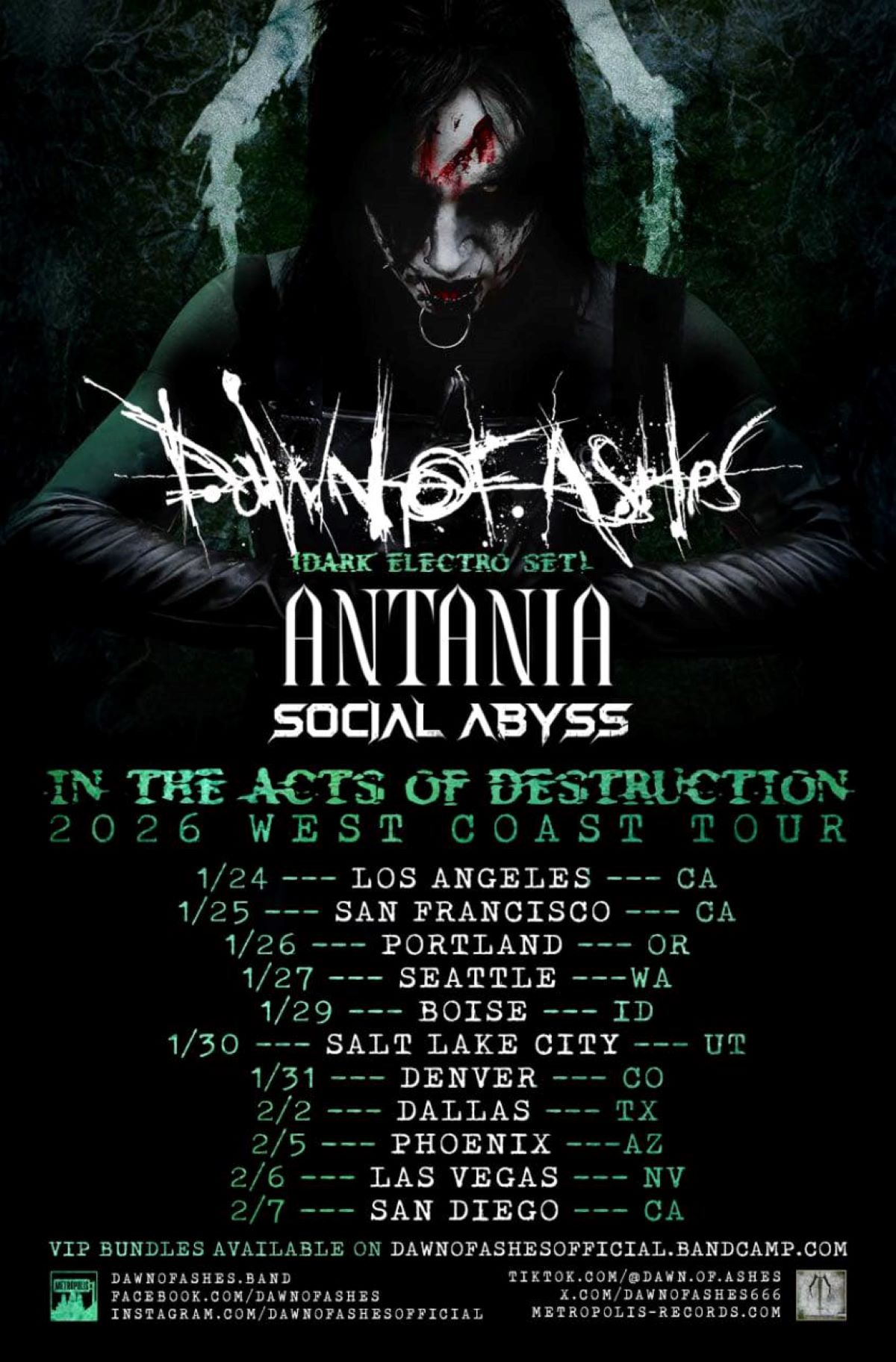 Dawn Of Ashes - US West Coast Tour 2026