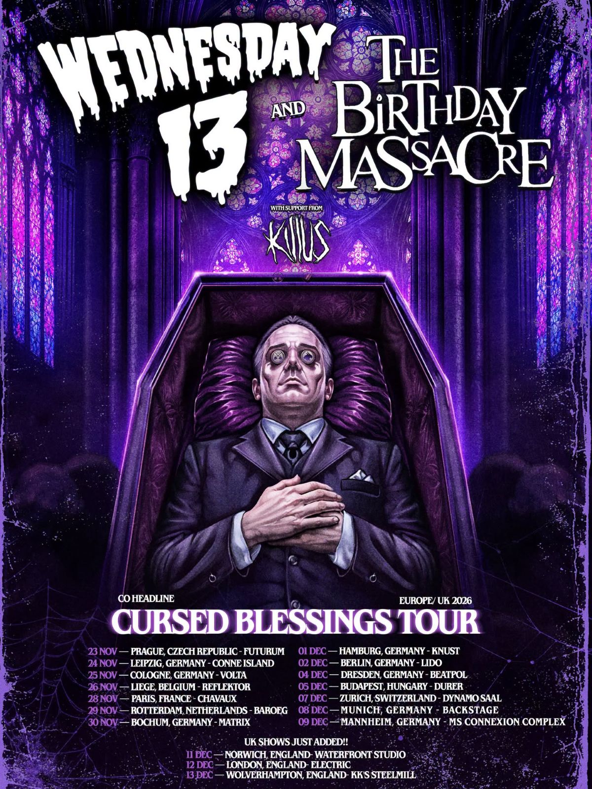 The Birthday Massacre - Co‑Headline European Tour With Wednesday 13