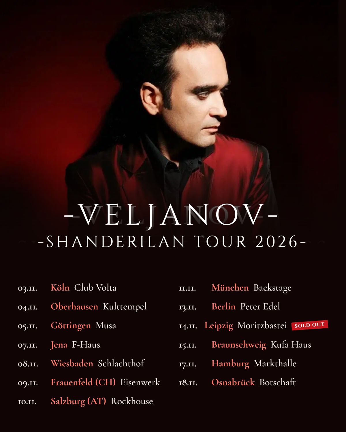Veljanov - Shanderilan Tour 2026