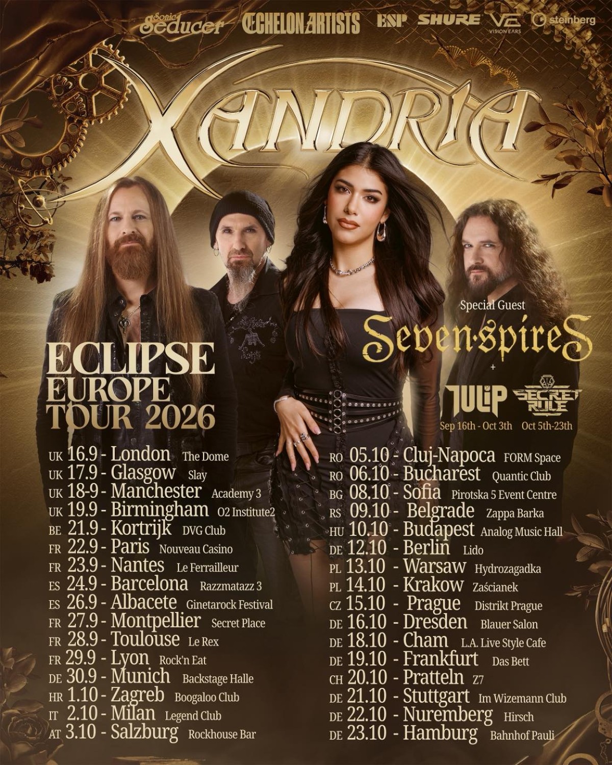 Xandria - Eclipse Europe Tour 2026