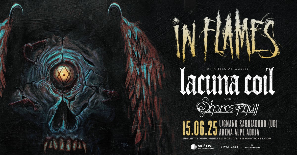 In Flames + Lacuna Coil + Shores Of Null - Concert (15 June, Arena Alpe Adria, Lignano Sabbiadoro, Italy)